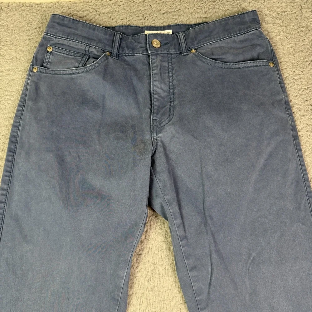 Peter Millar Crown Ultimate Sateen 5 Pocket Pants Mens 30x33 Blue Chino MF15B93